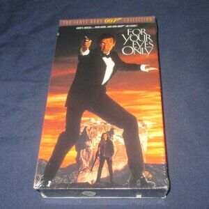 For Your Eyes Only (VHS, 1999, unopened / new) Roger Moore w/ watermark